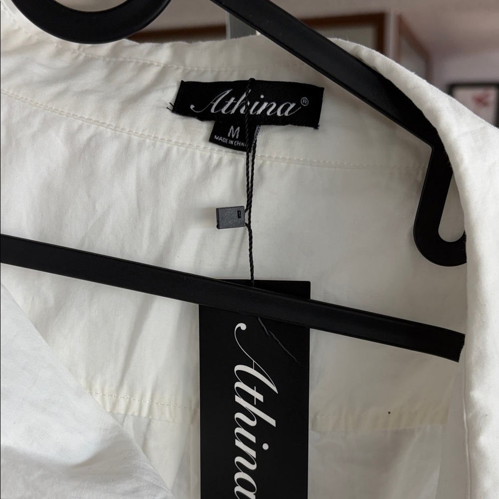Athena White Ruched Blouse - Picture 2 of 7